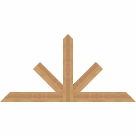 Ekena Millwork Saratoga Timber Gable Bracket, Western Red Cedar, 48"W x 24"H x 1 1/2"D x 3 1/2"F, 12/12 Pitch GBW048X24X0204SAR00SWR